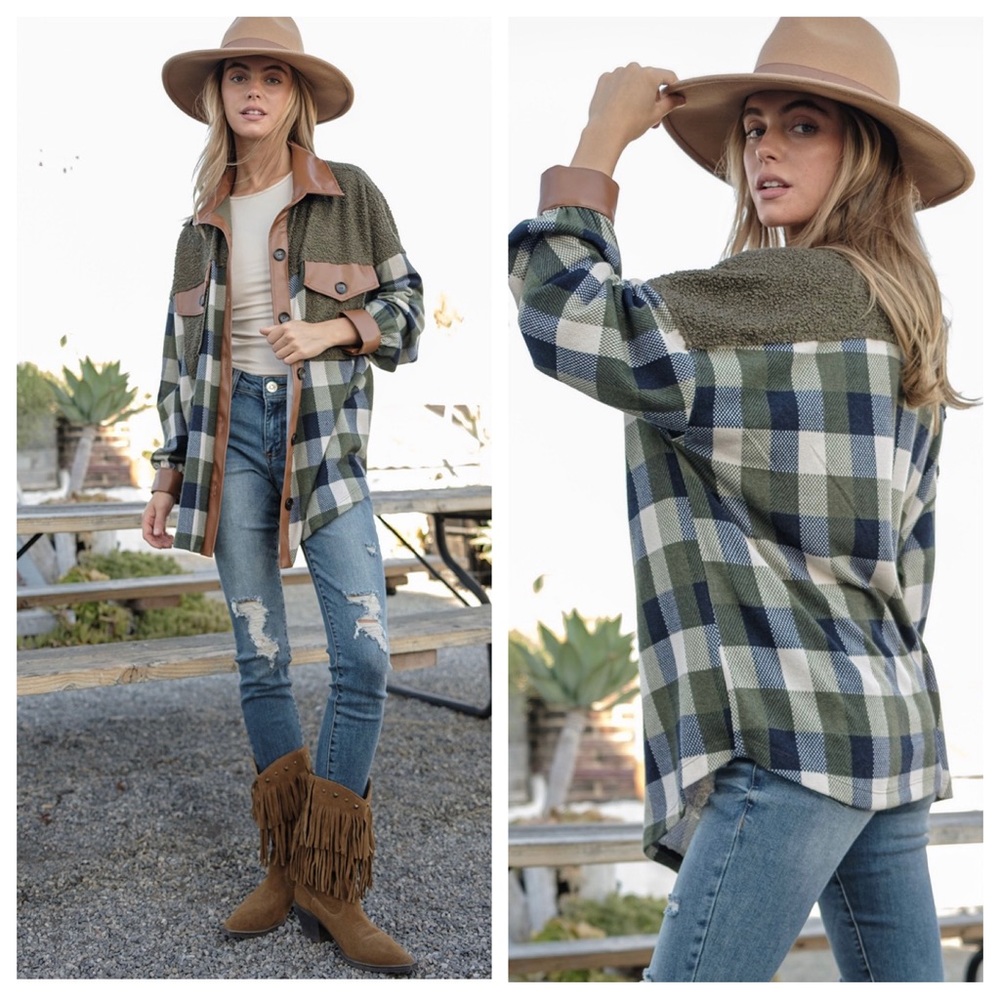 Three Multi Fabric Color Boho Blocked-Color Shack… - image 1